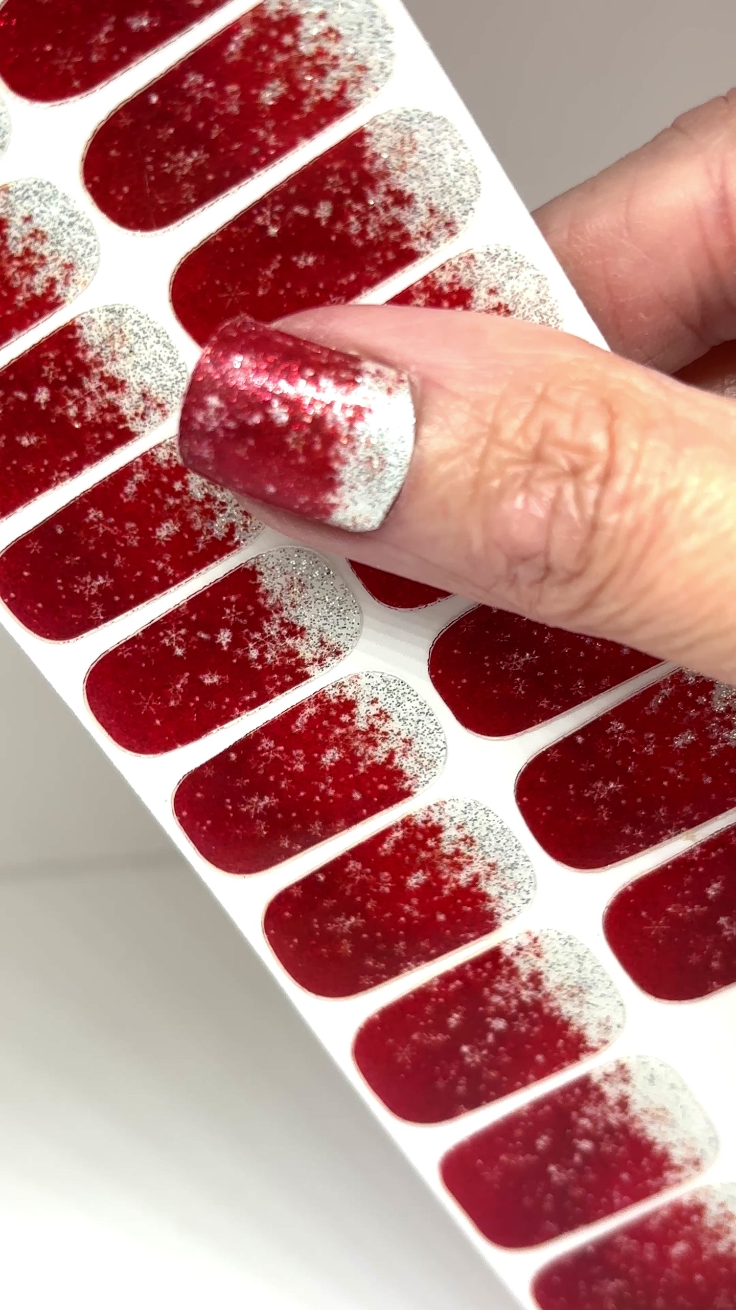 Fire and Ice Nail Wraps (GLITTER)